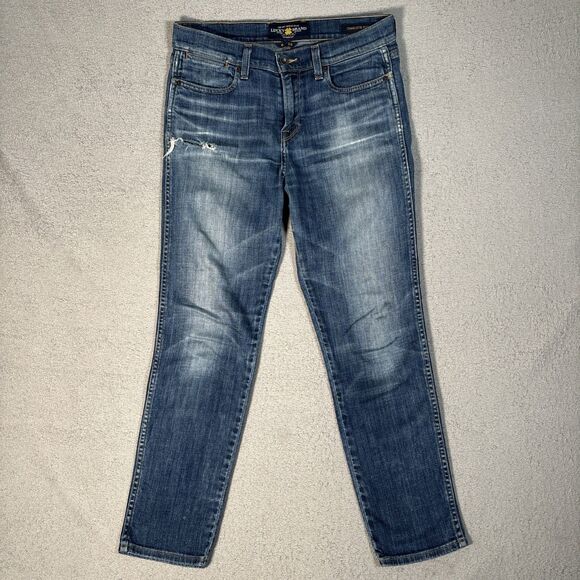 Lucky Brand Jeans Women’s Size 6/28 Charlotte Rail Mid Rise Skinny Blue Denim - Picture 1 of 13